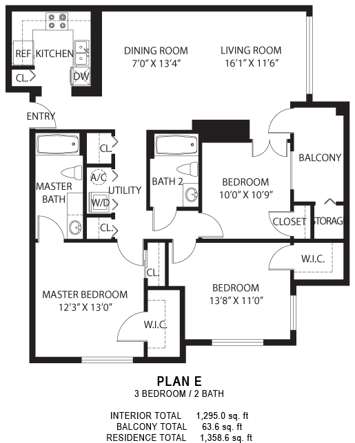 Floor Plan E The Madison at MetroWest